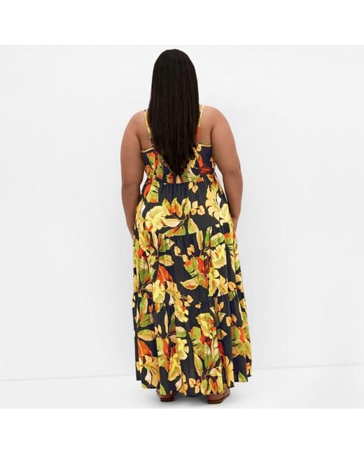 City Chic White Plus Size Oasis Tropical Maxi Dress