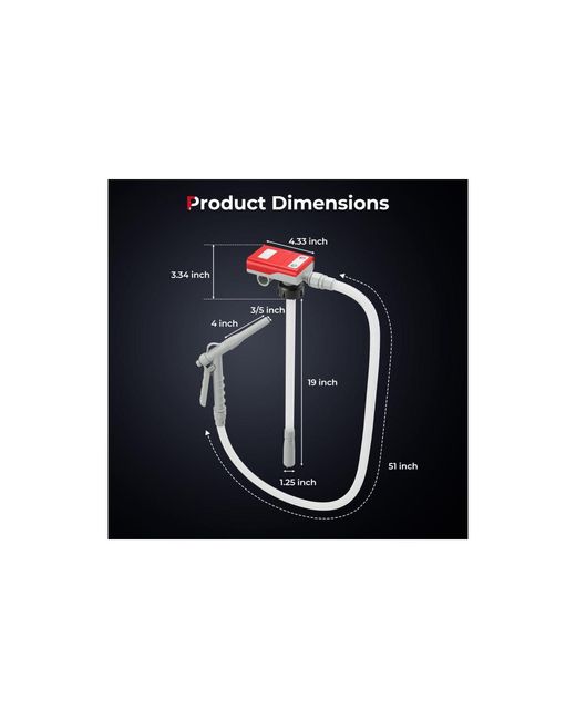 SUGIFT Black Portable Fuel Transfer Pump