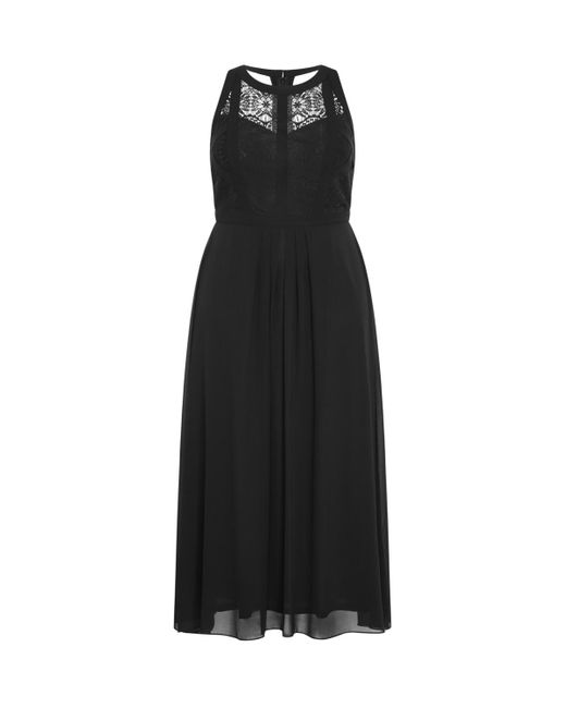 City Chic White Panelled Bodice Maxi Dress