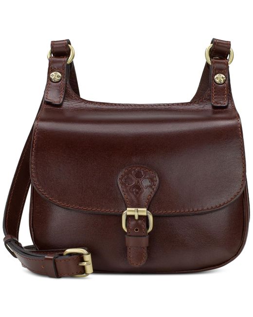Patricia Nash Brown Linny Leather Saddle Bag