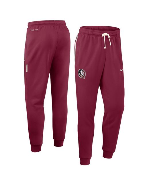 Nike Red Florida State Seminoles 2025 Sideline Performance Taper Pants for men