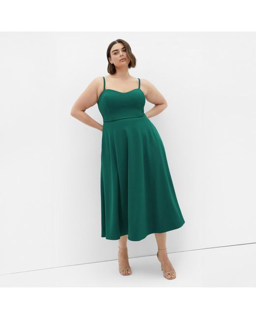 City Chic Green Sweet Flare Dress