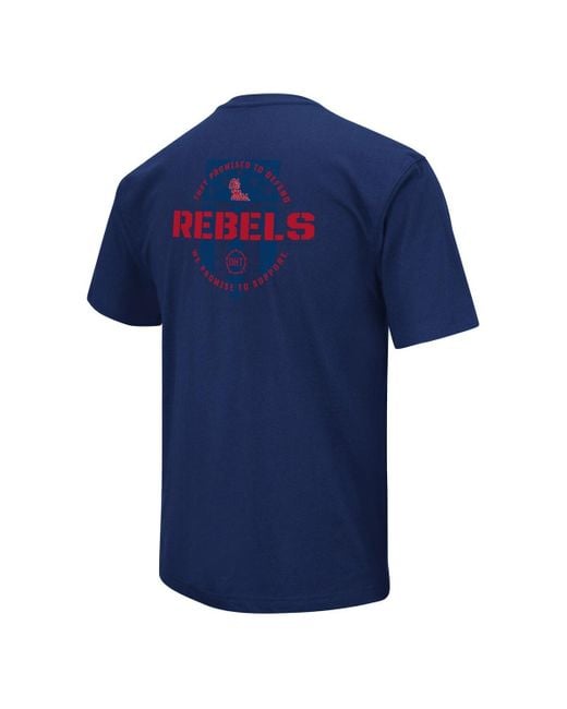 Colosseum Athletics Blue Ole Miss Rebels Oht Military-inspired Appreciation T-shirt for men