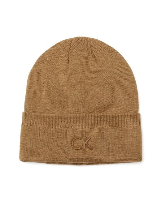 Calvin Klein Natural Embossed Logo Cuff Hat for men