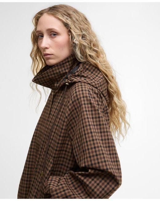 Barbour Brown Audrey Hooded Showerproof Jacket
