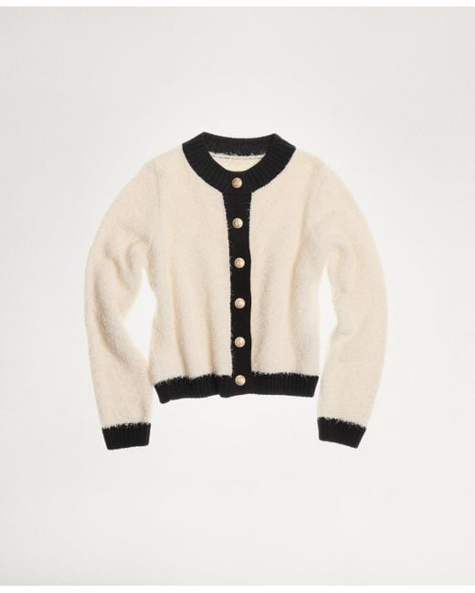 Mango White Contrasted Buttons Sweater