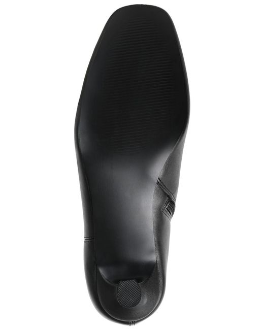 Journee Collection Black Kelssa Square Toe Kitten Heel Dress Booties