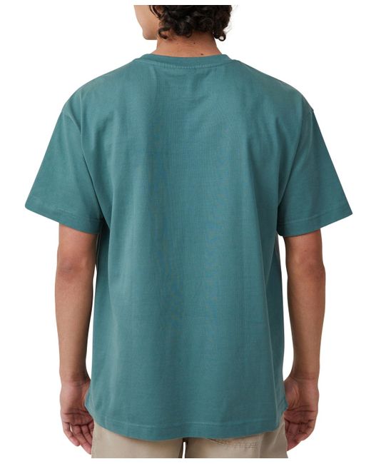 Cotton On Green Box Fit Plain T-shirt for men