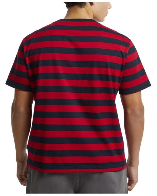 Guess Regular-fit Stripe Embroidered Logo Graphic T-shirt for men