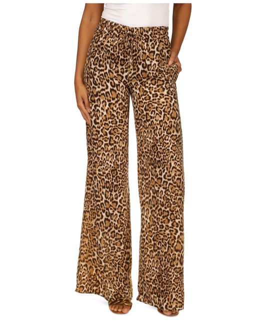 Michael Kors Synthetic Michael Cheetah-print Pull-on Pants, Regular ...