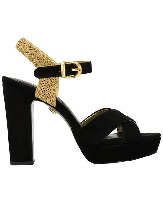 Donna Karan Black Stefania Platform Sandals