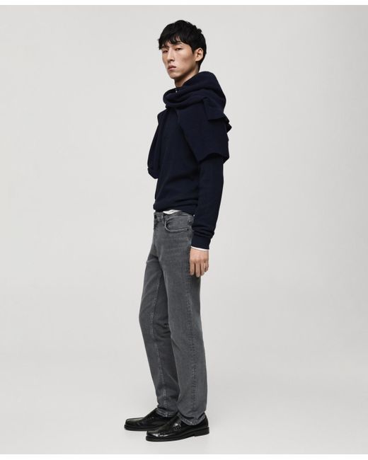 Mango Black Slim-fit Ultra-soft Patrick Jeans for men
