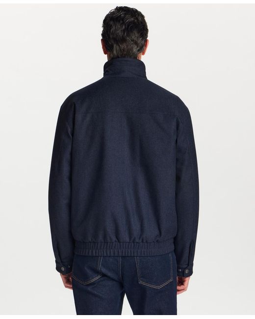 Weatherproof Blue Tech Twill Lined Bomber Jacket for men