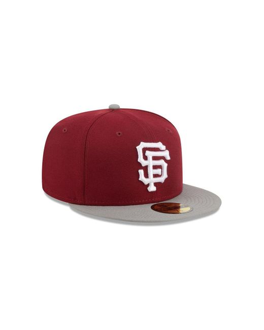 Men's New Era Pink San Francisco Giants Two-Tone Color Pack 59FIFTY Fitted Hat