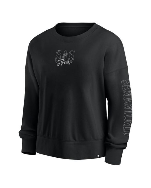 Fanatics Black San Antonio Spurs Oversized Game Day Pullover Sweatshirt