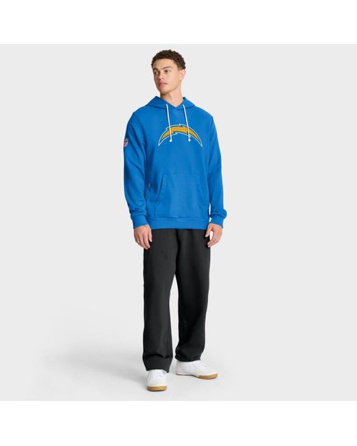 Nike Blue Los Angeles Chargers Sideline Initial Home Performance Pullover Hoodie for men