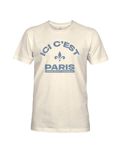 1863fc White Paris Saint-germain Team Arch T-shirt for men