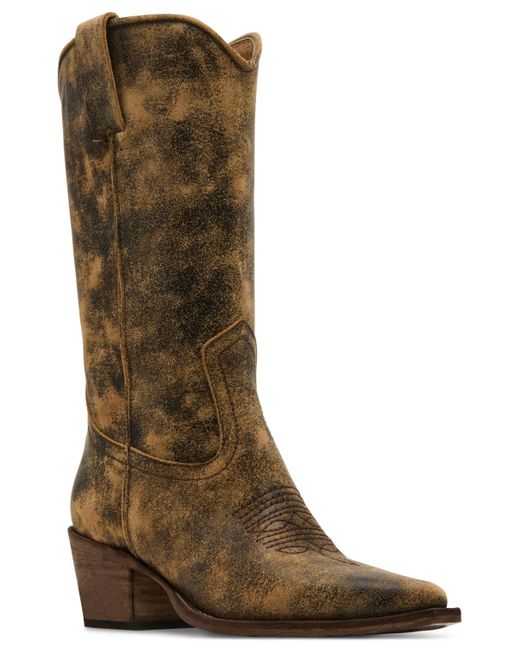 Steve Madden Brown Albany Western Cowboy Boots