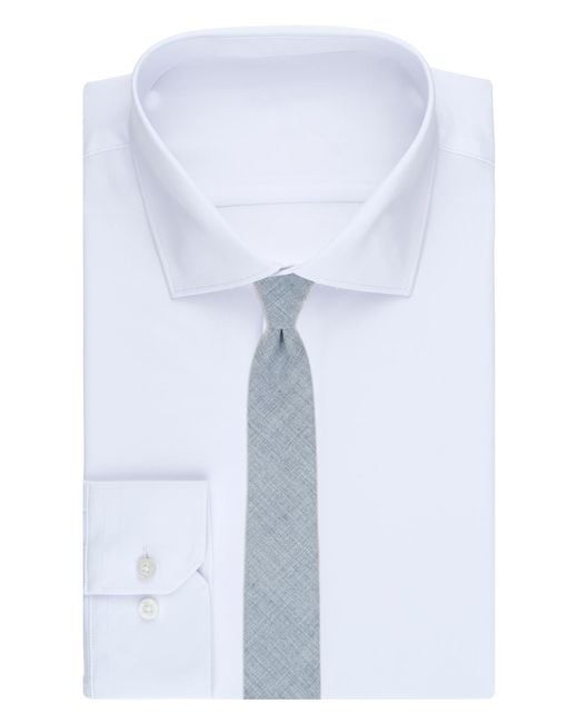 BarIII Gray Chambray Solid Tie for men