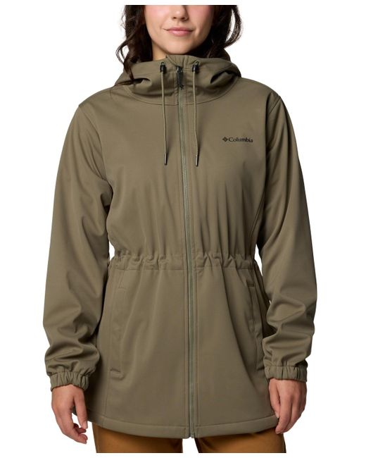 Columbia Green Rose Winds Lined Softshell Jacket