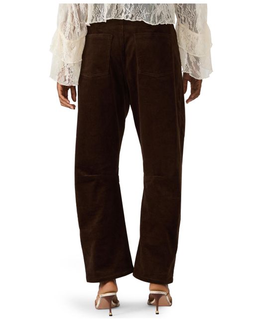 Steve Madden Brown Hart Utility Barrel Pants