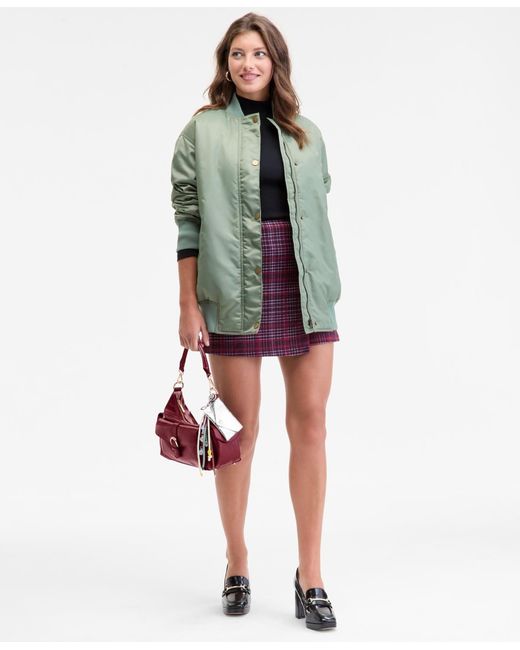 On 34th Green Oversized Bomber Jacket