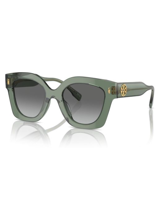 Tory Burch Multicolor Miller Pushed Square Sunglasses