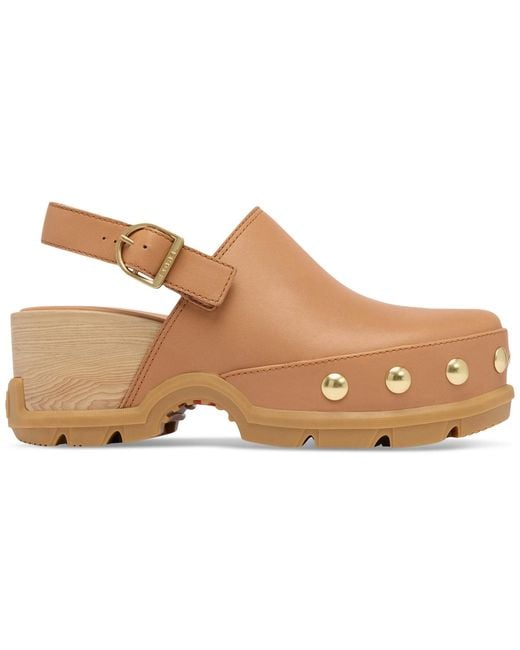 Sorel Brown Roamn Studded Slip On Clogs