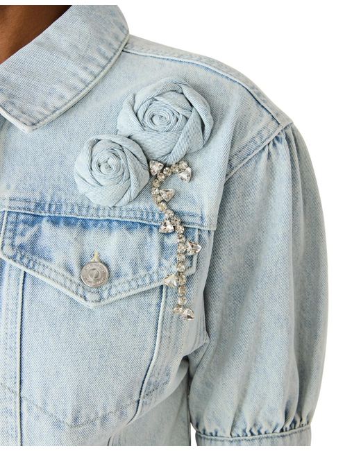 Steve Madden Blue Serafina Collared Jacket