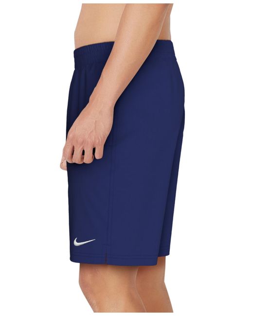 Nike Blue 9" Logo Volley Swim Trunks for men