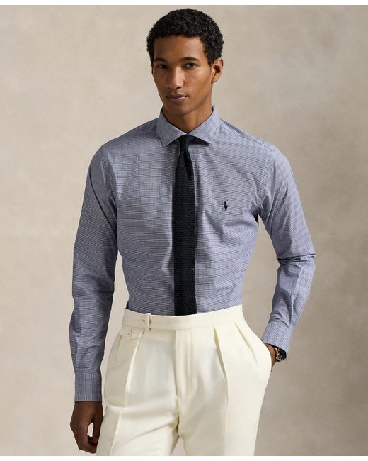 Polo Ralph Lauren Men's Blue Slim-fit Stretch Poplin Shirt