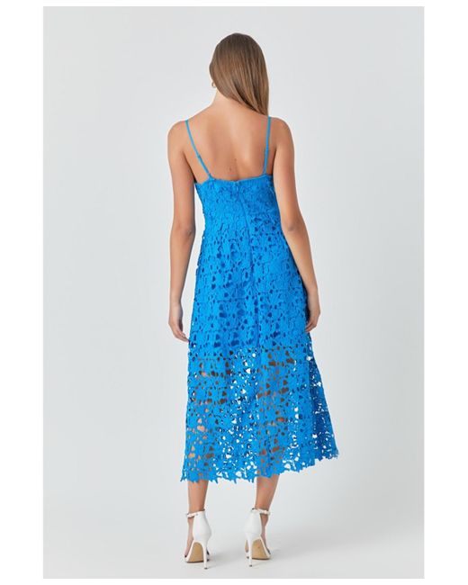 Endless Rose Blue Lace Cami Maxi Dress