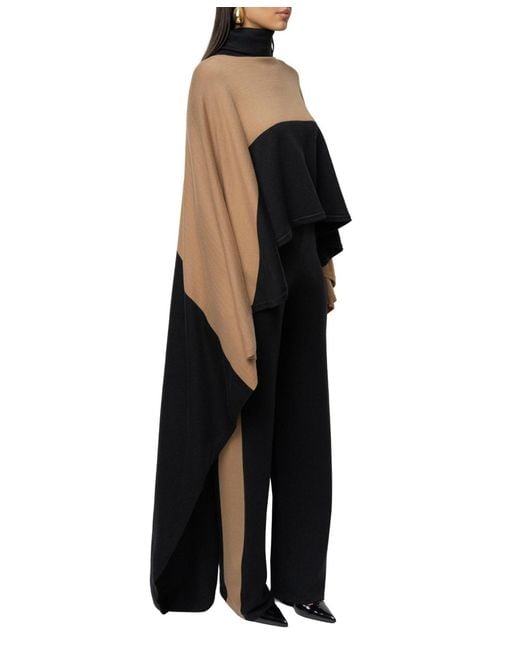 JLUXLABEL Black Chasing Fall Contrast Top