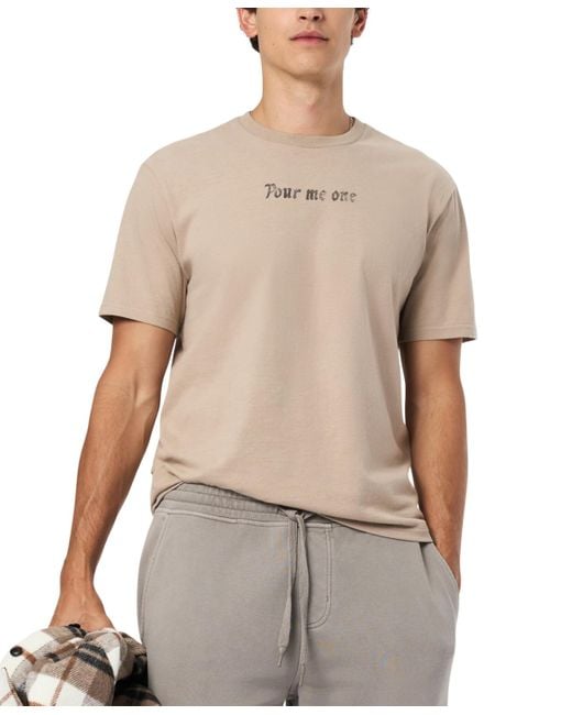 Buffalo David Bitton Natural Thayer Regular Fit Graphic T-shirt for men