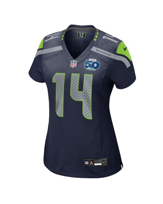 Nike Blue Sam Darnold Seattle Seahawks Team 50th Season Game Jersey