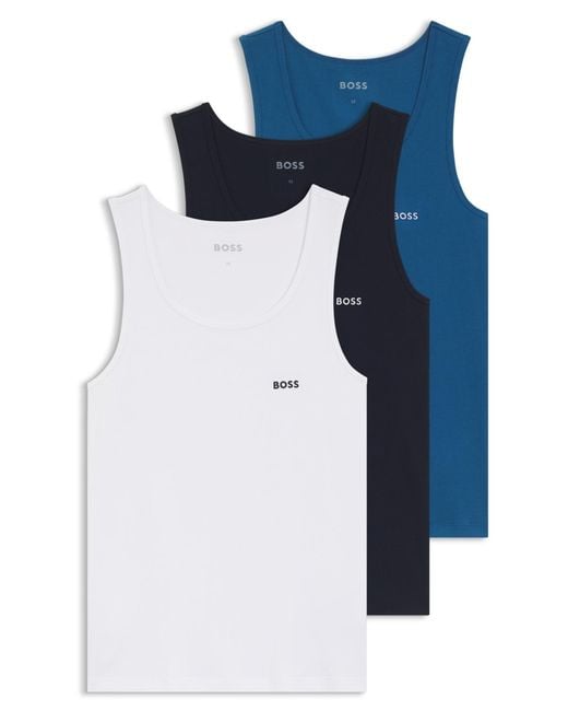 Boss Blue Rib Vest for men