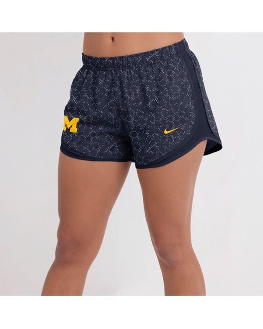 Nike Blue Michigan Wolverines Tempo Pattern Dri-fit Shorts