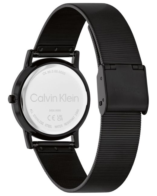 Calvin Klein Black Ck Feel Stainless Steel Mesh Watch 30mm