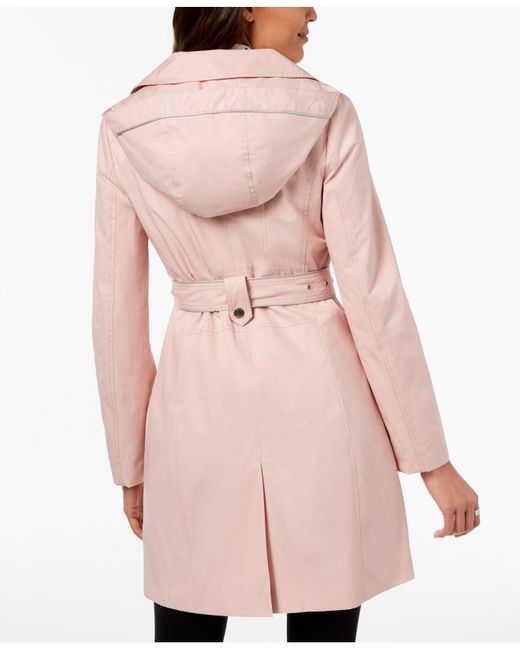 Guess pink trench coat store