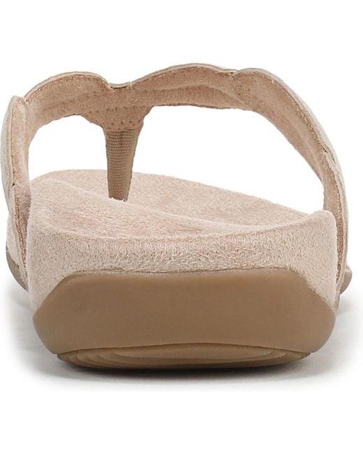 Vionic White Bella Braid Thong Sandals
