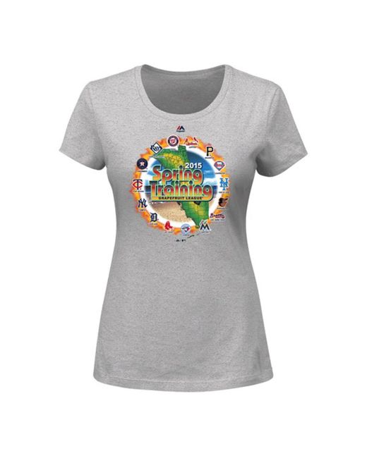 Majestic Gray 2015 Mlb Spring Training Grapefruit League Map Tshirt Lyst