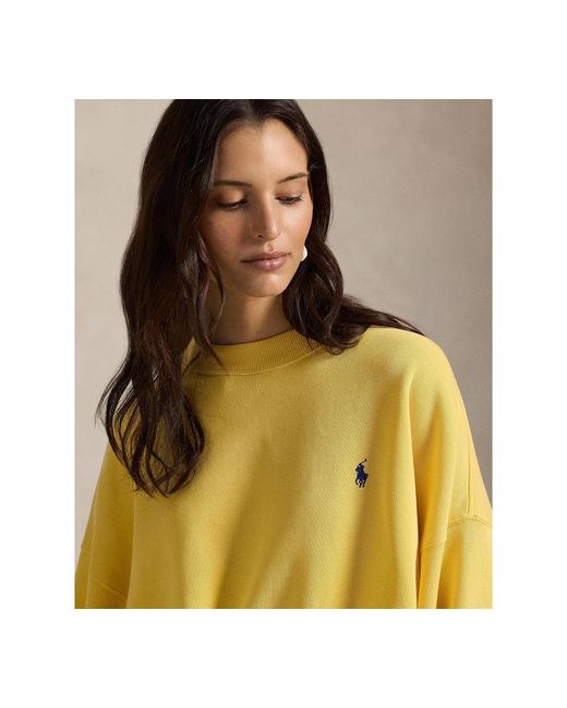 Polo Ralph Lauren Yellow Fleece Crew Neck Sweatshirt