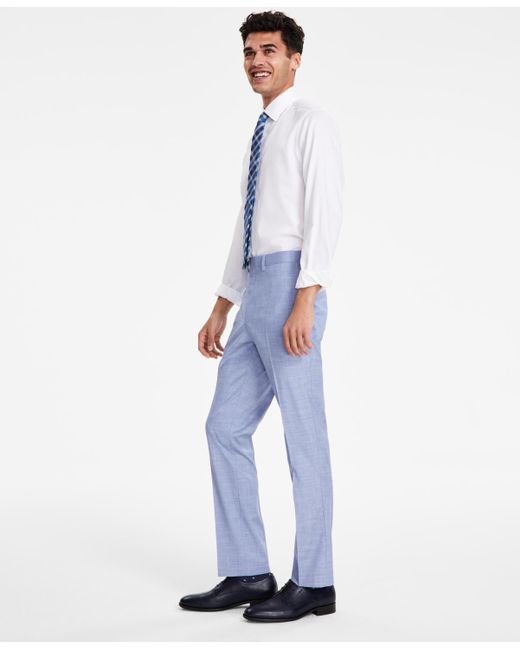 dkny men's modern fit stretch suit pants
