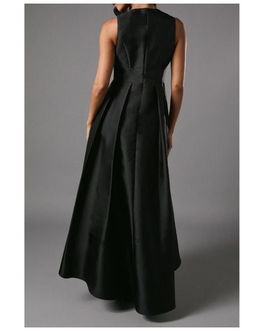 Coast Black Sleeveless Plunge Waterfall Maxi Dress