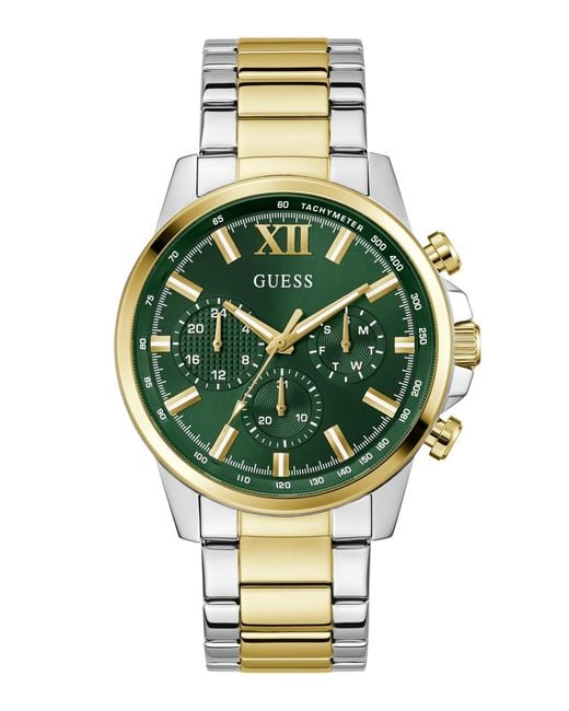 Guess Green Multi-function Stainless Steel Watch for men