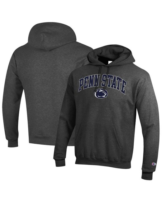 Champion Gray Penn State Nittany Lions Arched Logo Fleece Pullover Hoodie for men