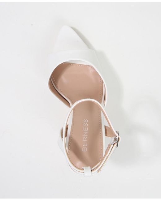 BERNESS White Hina Platform Sandals