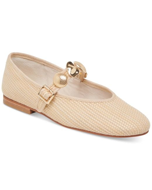Dolce Vita White Relan Embellished Mary Jane Flats