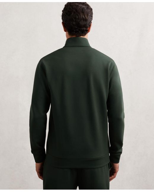 Reiss Black Interlock Zip-through Overshirt for men