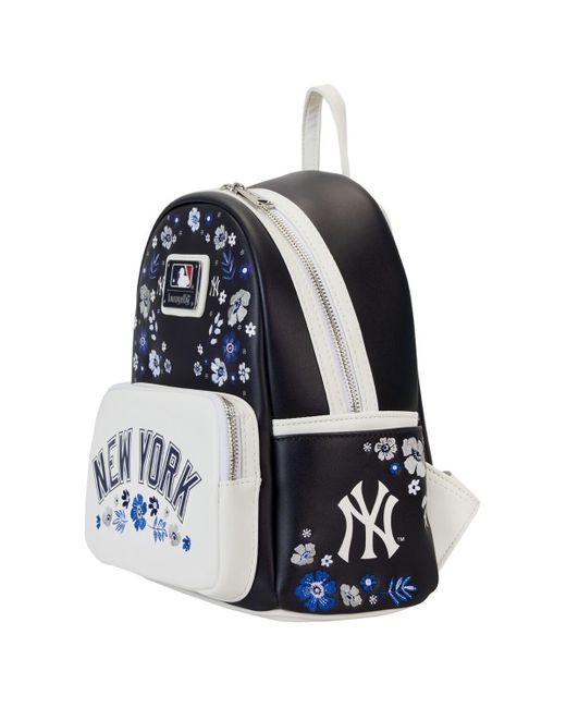 Loungefly Blue New York Yankees Floral Mini Backpack